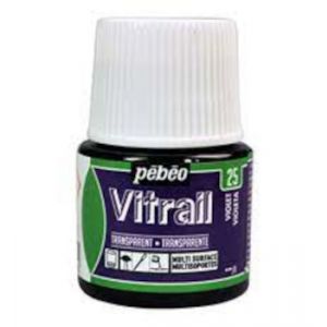 Farba witrażowa do szkła Pebeo Vitrail 45ml, Fioletowa/25 Violet transparentna